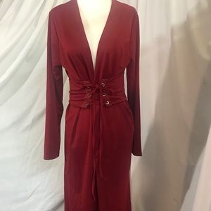 Duster with matching lace up sash